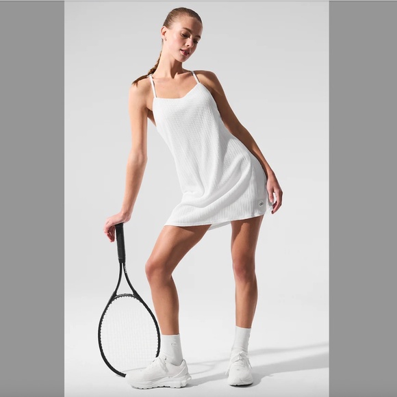 Alo Micro Plisse Game On Tennis Dress - Picture 1 of 6